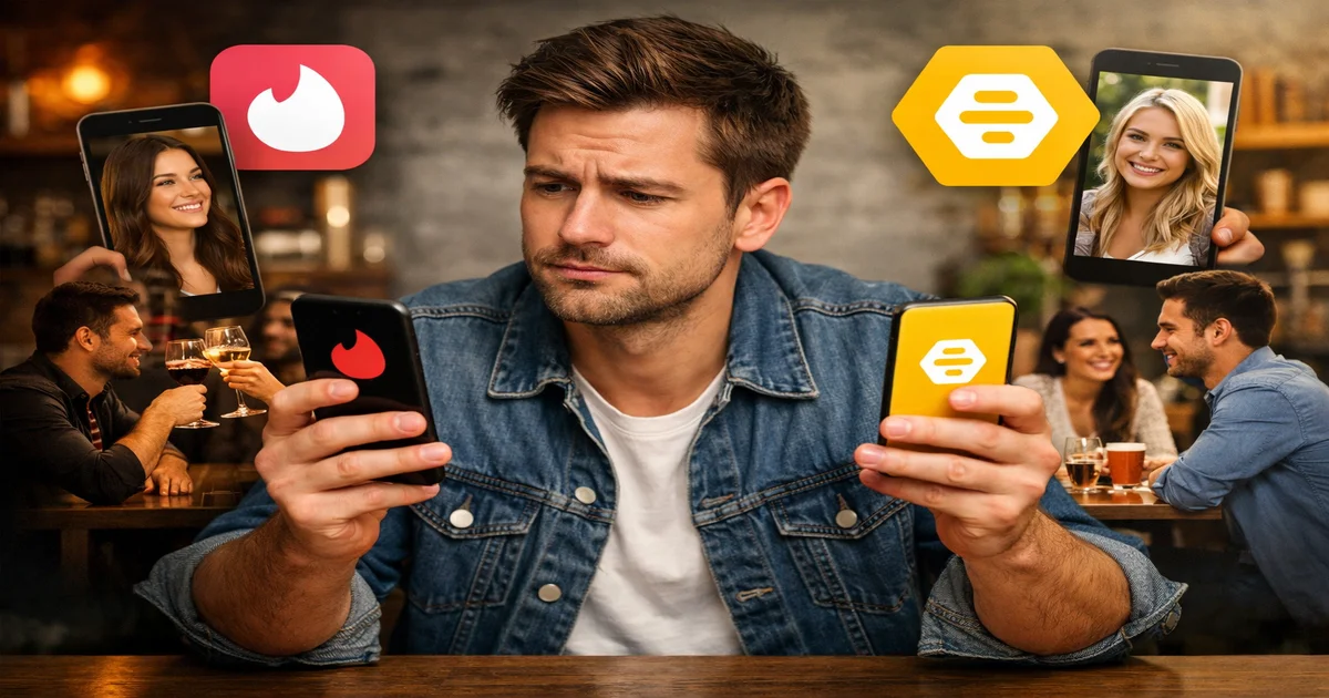 Titelbild von Tinder vs Bumble: Welche App lohnt sich für Männer wirklich?