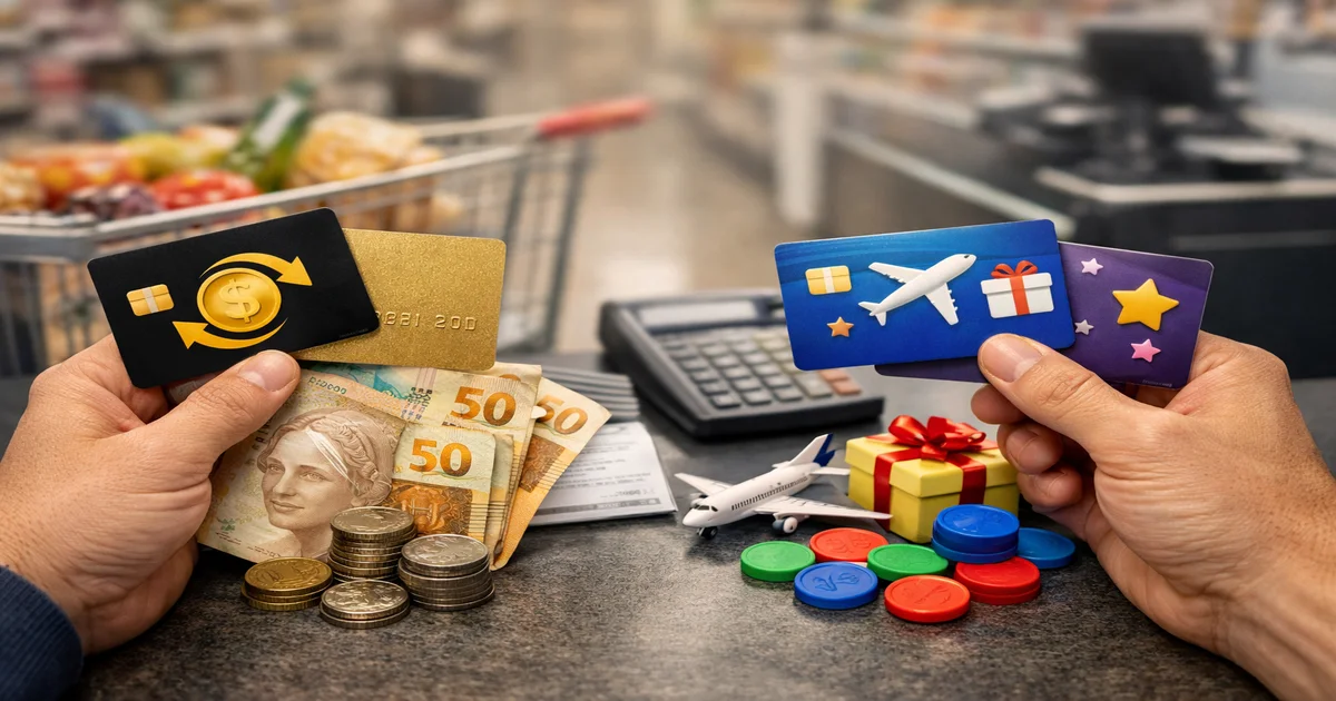 Imagem de capa de Cartão Cashback vs Pontos: Qual Rende Mais no Supermercado?